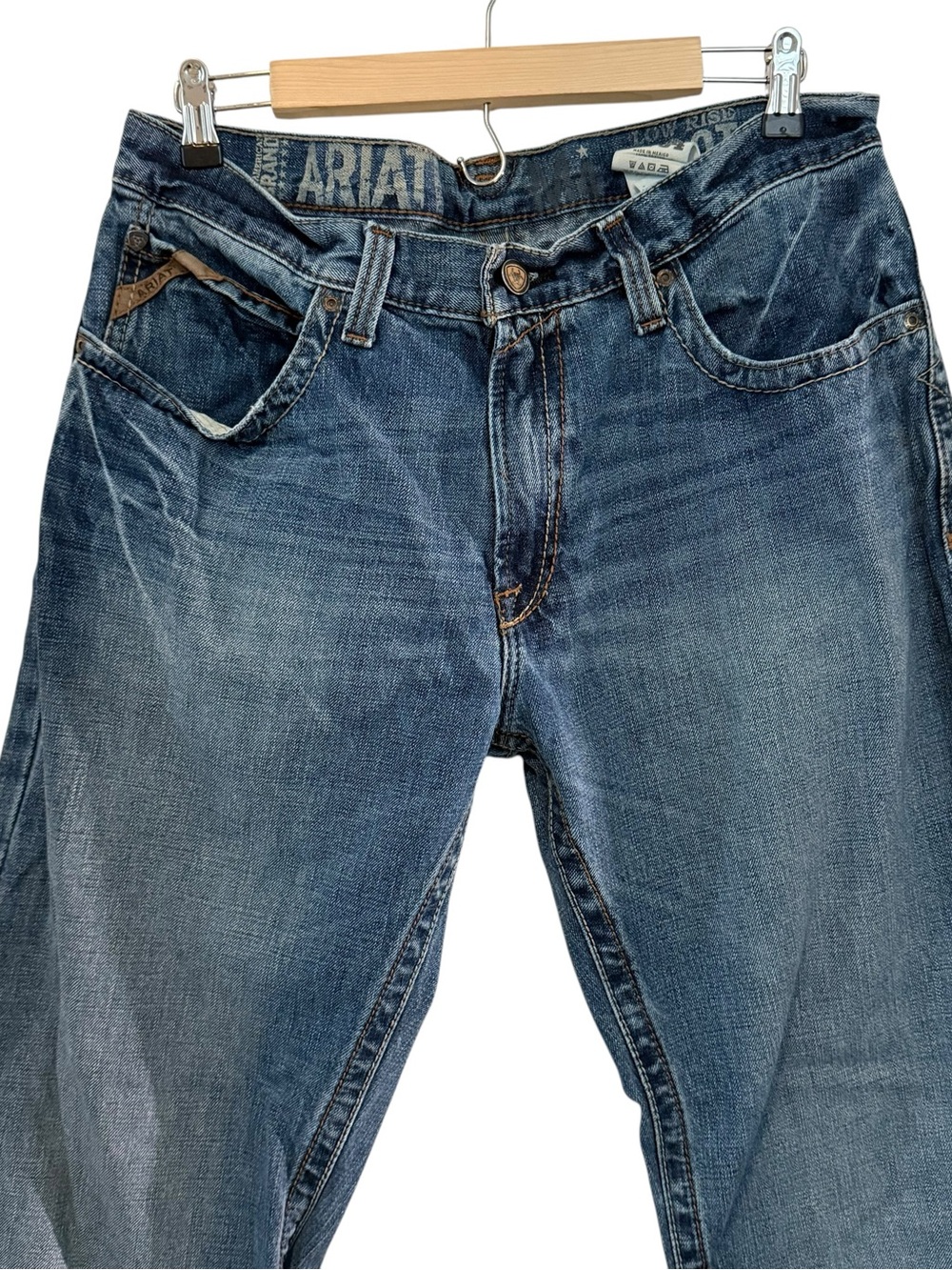Ariat Men's Distressed Blue Denim Jeans